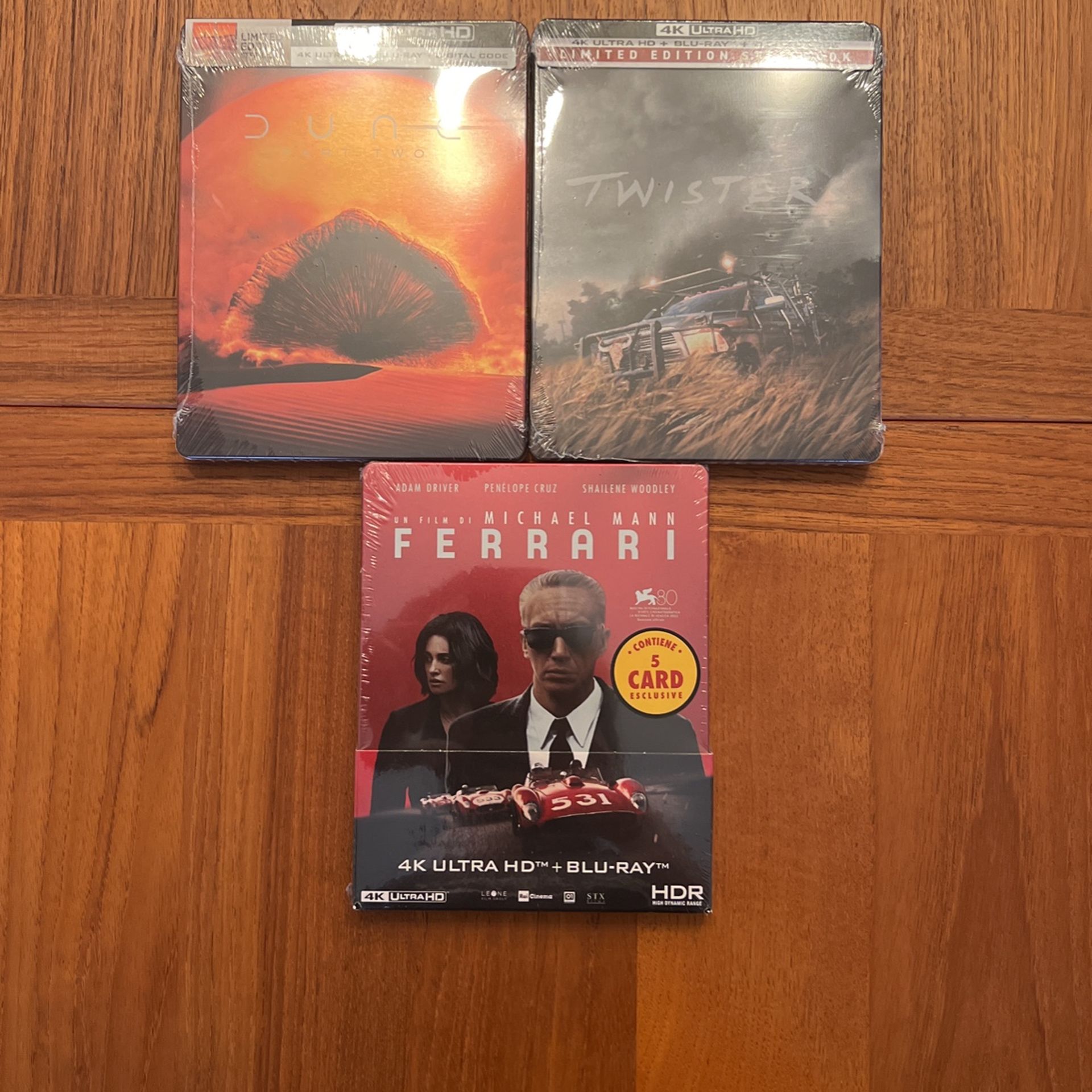 4K UHD Steelbook Dune Twisters Ferrari