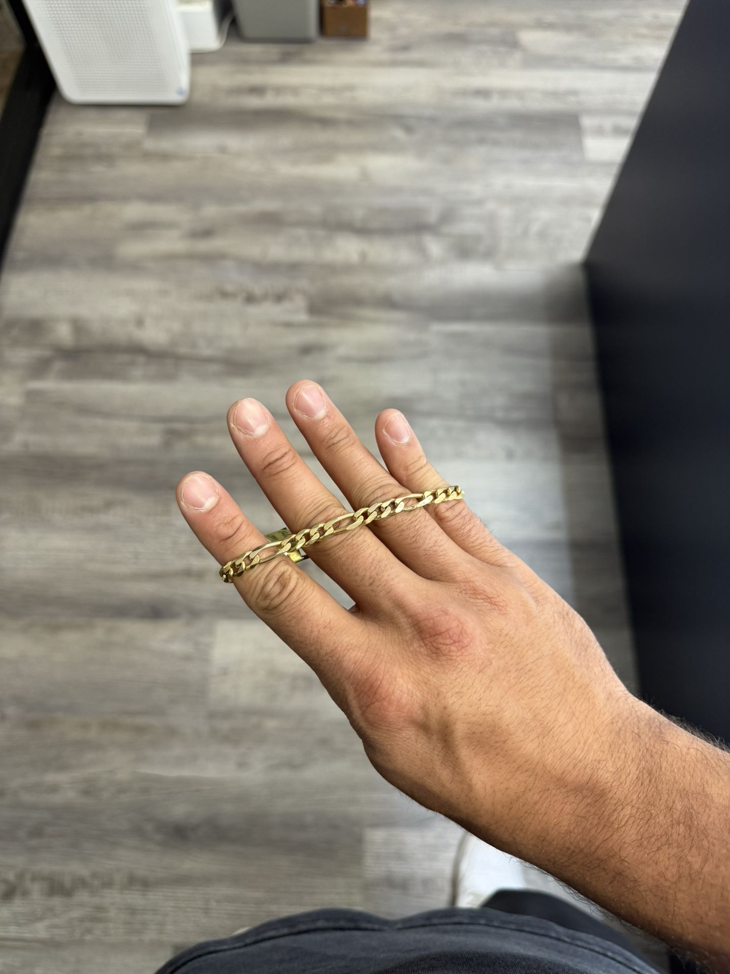 Fígaro bracelet 14k 15.3 gm Sinch 6mm