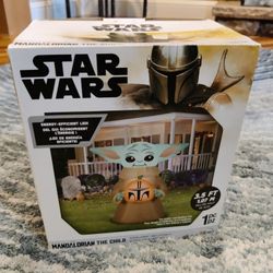 Gemmy Star Wars The Child Baby Yoda Pumpkin Halloween 4,5 Inflatable 