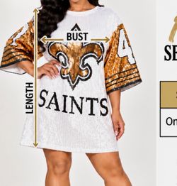 New Orleans saints sequins dress