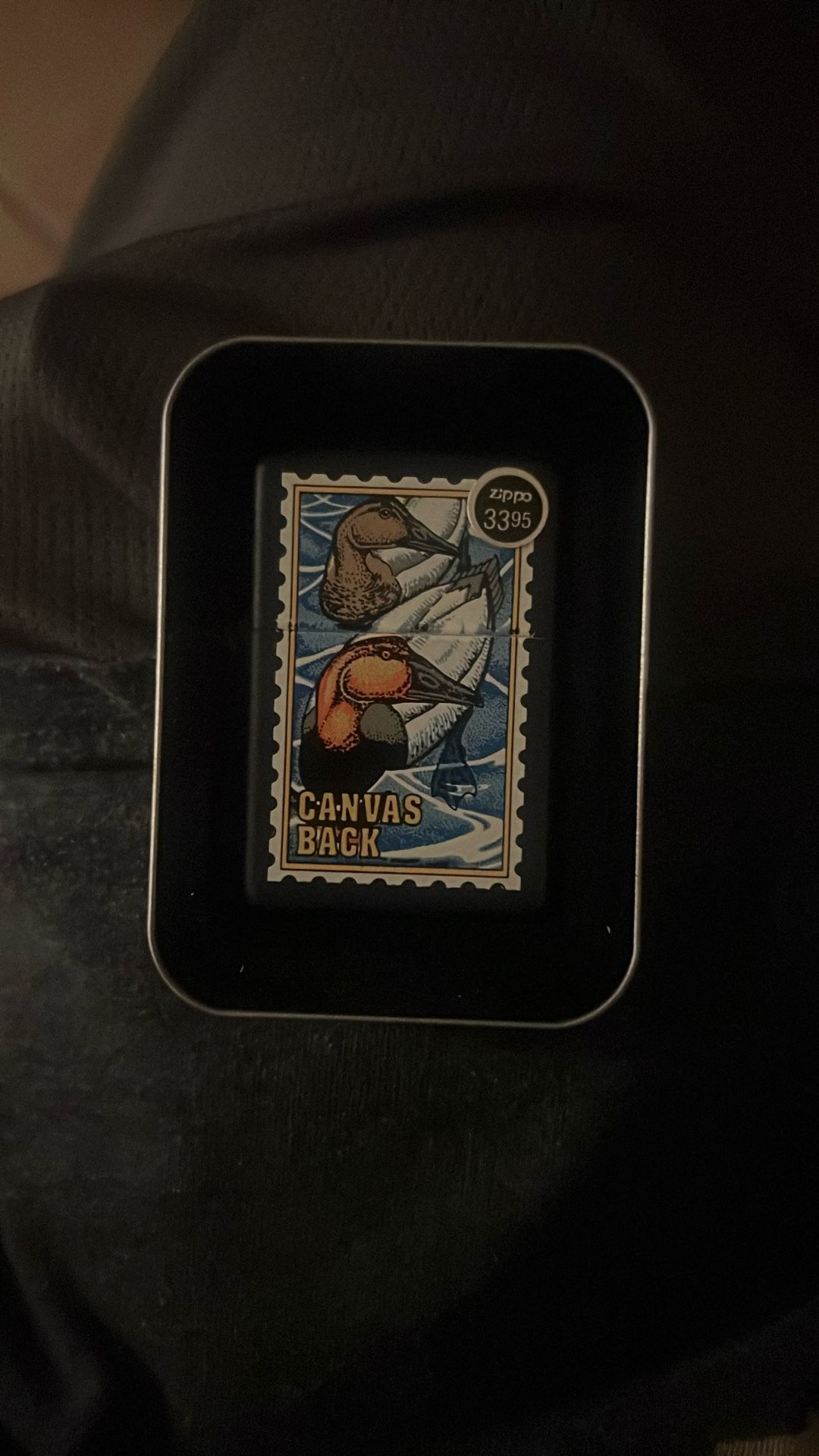 Vintage 1997 Barrett Smythe Zippo Lighter Canvas Back Ducks # 239BS New In Box