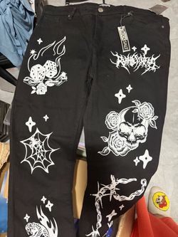 Men’s rock jeans punk style