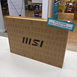 Msi Thin Gaming Console New Laptop - Pay $1 today and the rest later!!