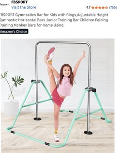 Gymnastics Bar for Kids,Adjustable Height
