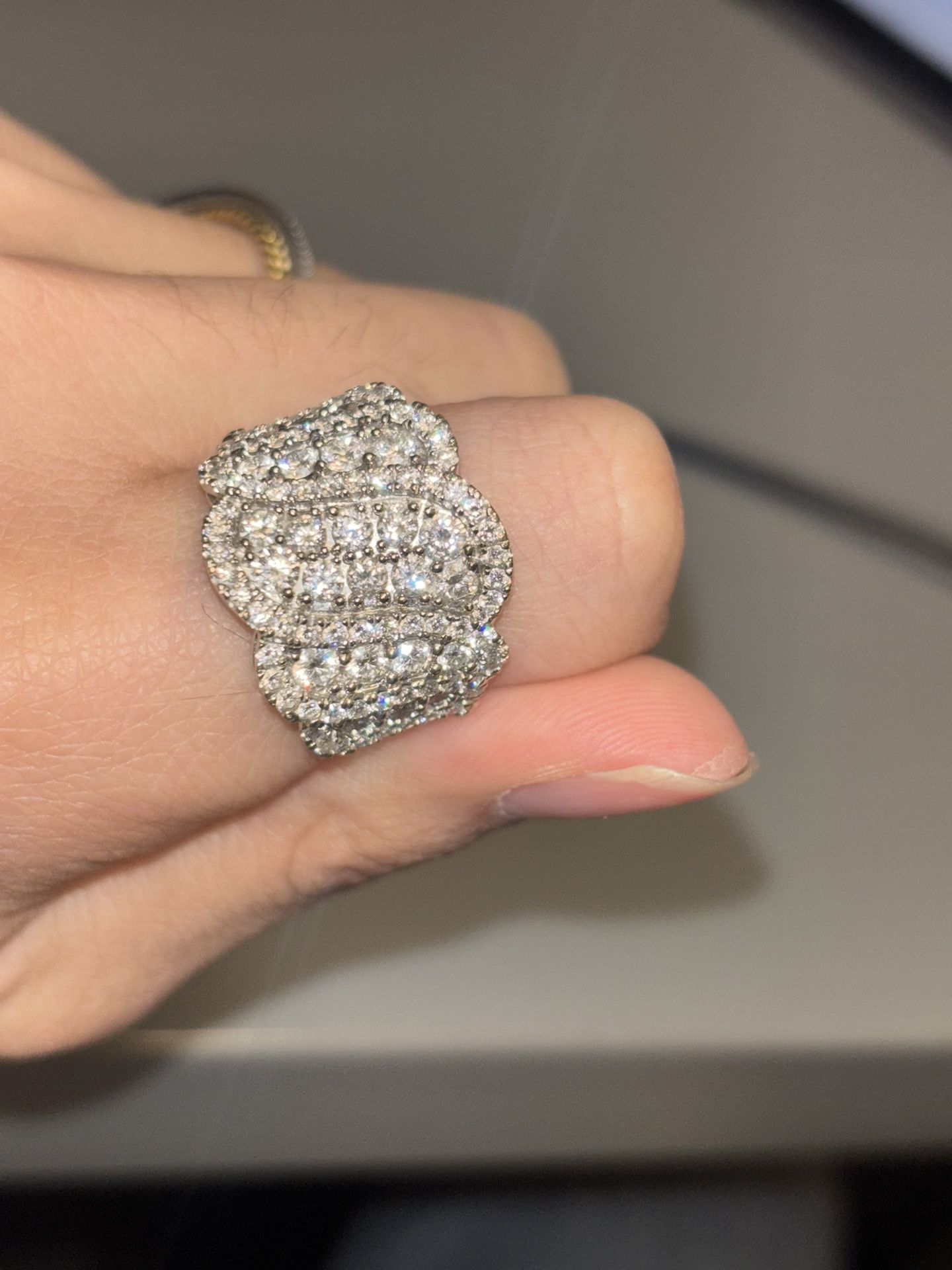 KAY Lab-Grown Diamonds Swirl Ring 3 ct tw 10K White Gold