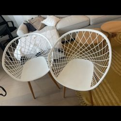 CB2 Cidera Chairs White X2