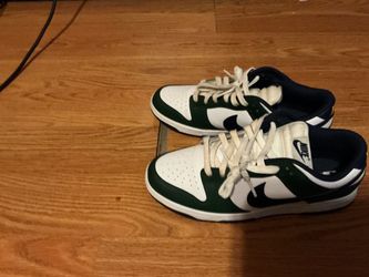 Nike Dunk Low Green and White Sneakers
