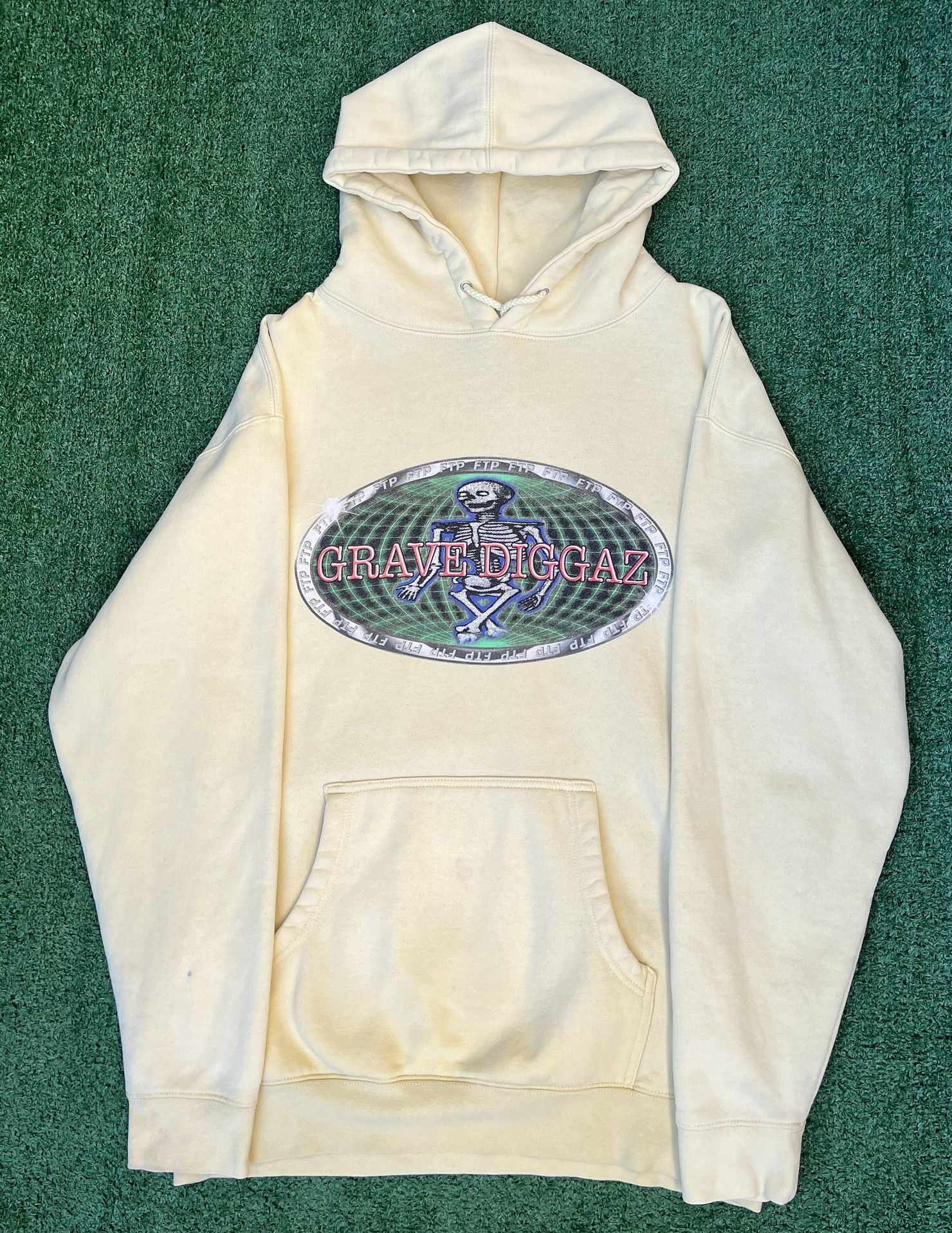 FTP Grave Diggaz Hoodie Yellow Mens ( Size L ) !