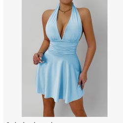 Backless V-Neck Dress