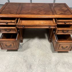 Solid Wood Executive Desk – Heavy Duty & Classic Style