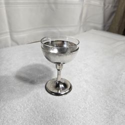 Silver & Glass Wine Glass