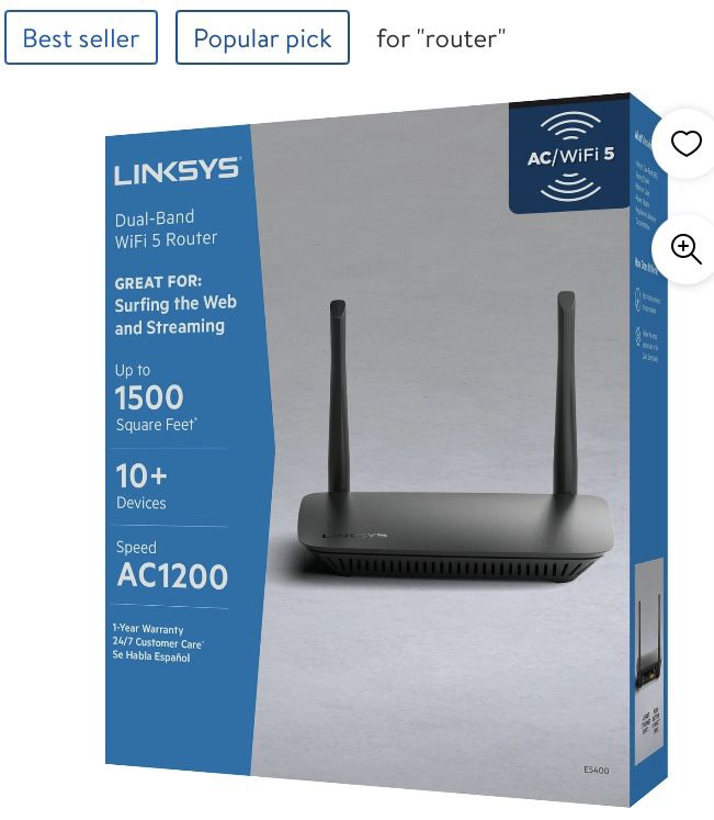 LINKSYS DUAL-BAND Wi-Fi 5 ROUTER 