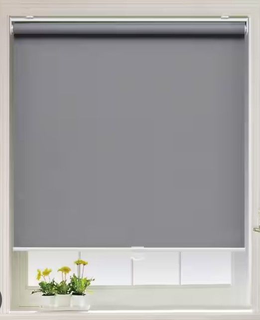 Aosky Cordless Blackout Roller Shades 49×72 Grey