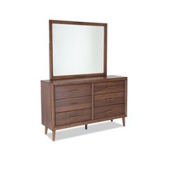 Bob’s Bettie Brown 6 Drawer Dresser & Mirror