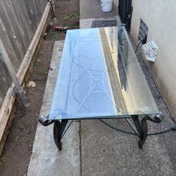 Glass coffee table