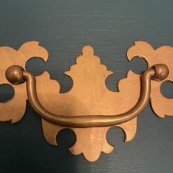 Chest Of Drawers  And Mirror With Copper Draw Pulls  This Is A Smaller Chest