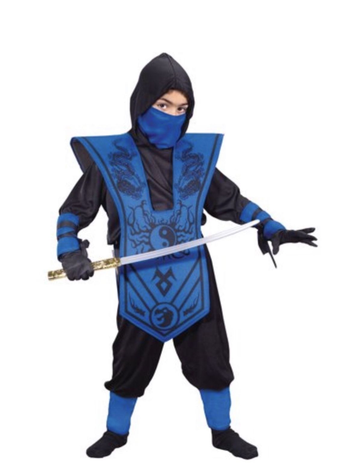 Complete Ninja Costume Boys XL size 14-16 (Brand New)