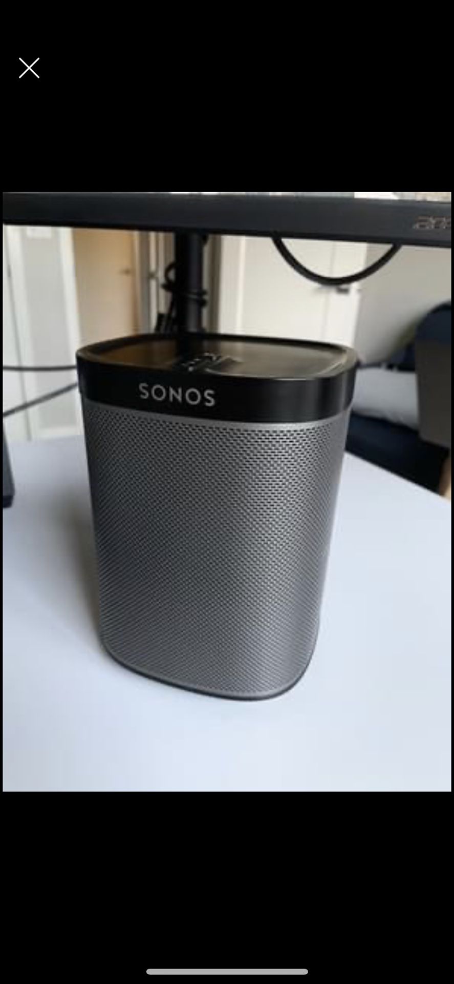 Sonos PLAY:1 Compact Wireless Smart Speaker (Black)