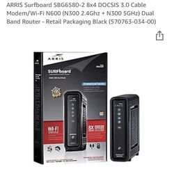 ARRIS Surfboard SBG6580-2 8x4 DOCSIS 3.0 Cable Modem/Wi-Fi N600