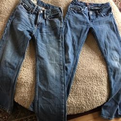 JEANS. ABERCROMBIE AND LEVIS. BOTH SIZE 8. (Both for $35)