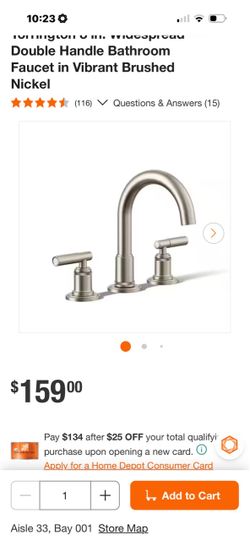 Widespread Double Handle Bathroom Faucet Brushed Nickel