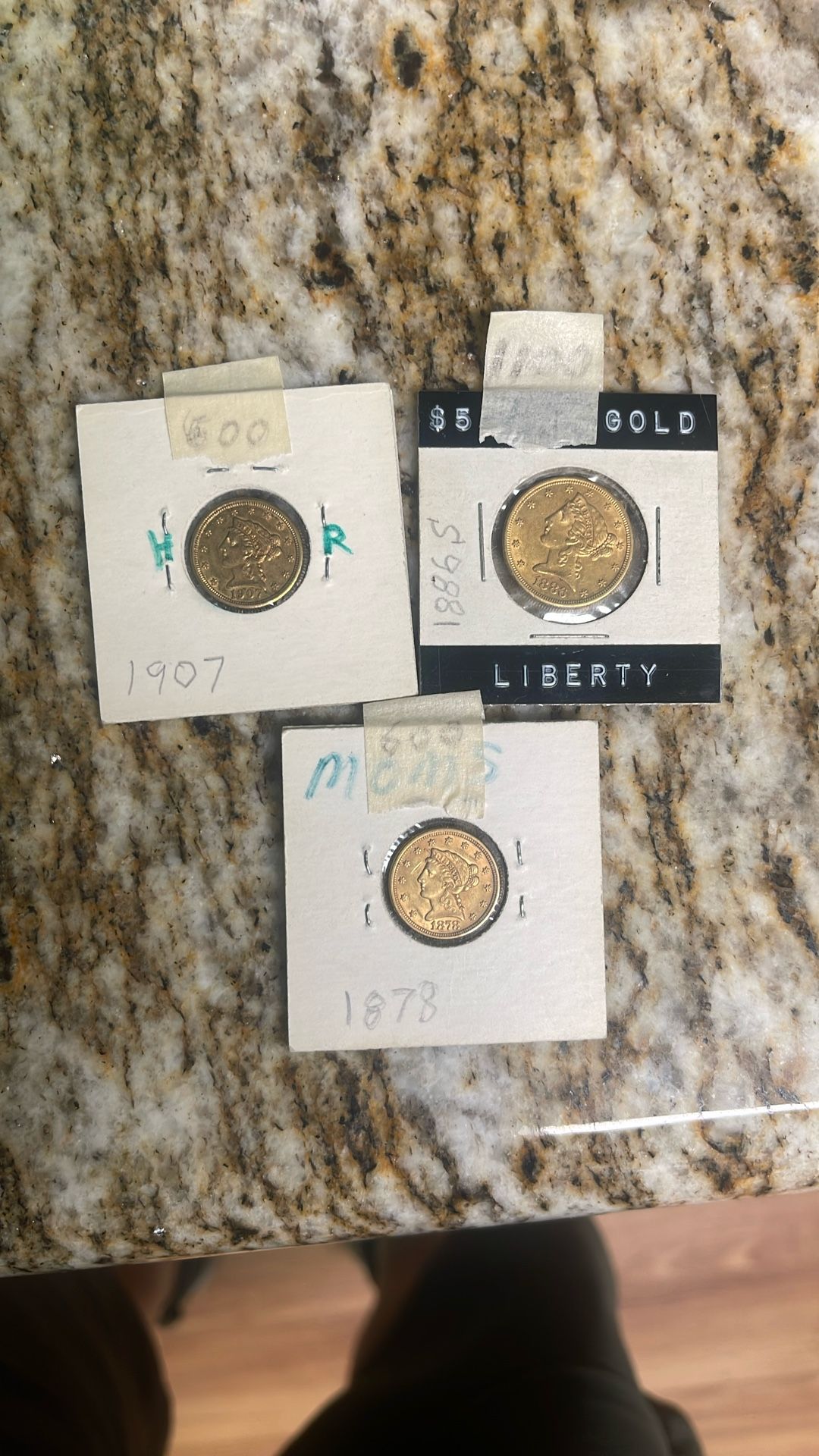 Gold Coins. Liberty Head.$5 & $2 1/2