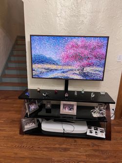 MOVING SALE! Glass TV stand