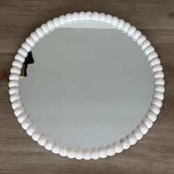 Birch Lane Ayde Round Solid Wood Bead Accent Mirror