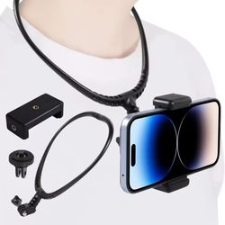 wearable neck mount holder for action cameras and smartphones