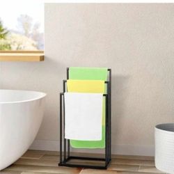 NEW Free Standing Towel Rack 3 Tier Freestanding Towel Racks for Bathroom Large Towel Stand Towel Holder Metal Towel Rack Bath Towel Holder Towel Rack