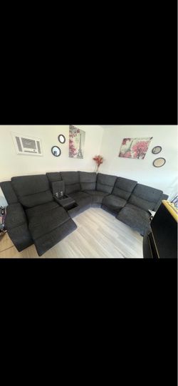 DARK BLUE RECLINING COUCHES
