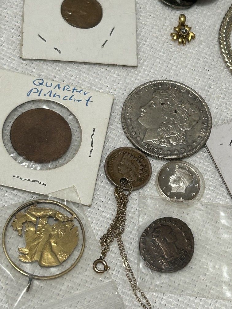 Vintage Silver Jewelry Coin's & More