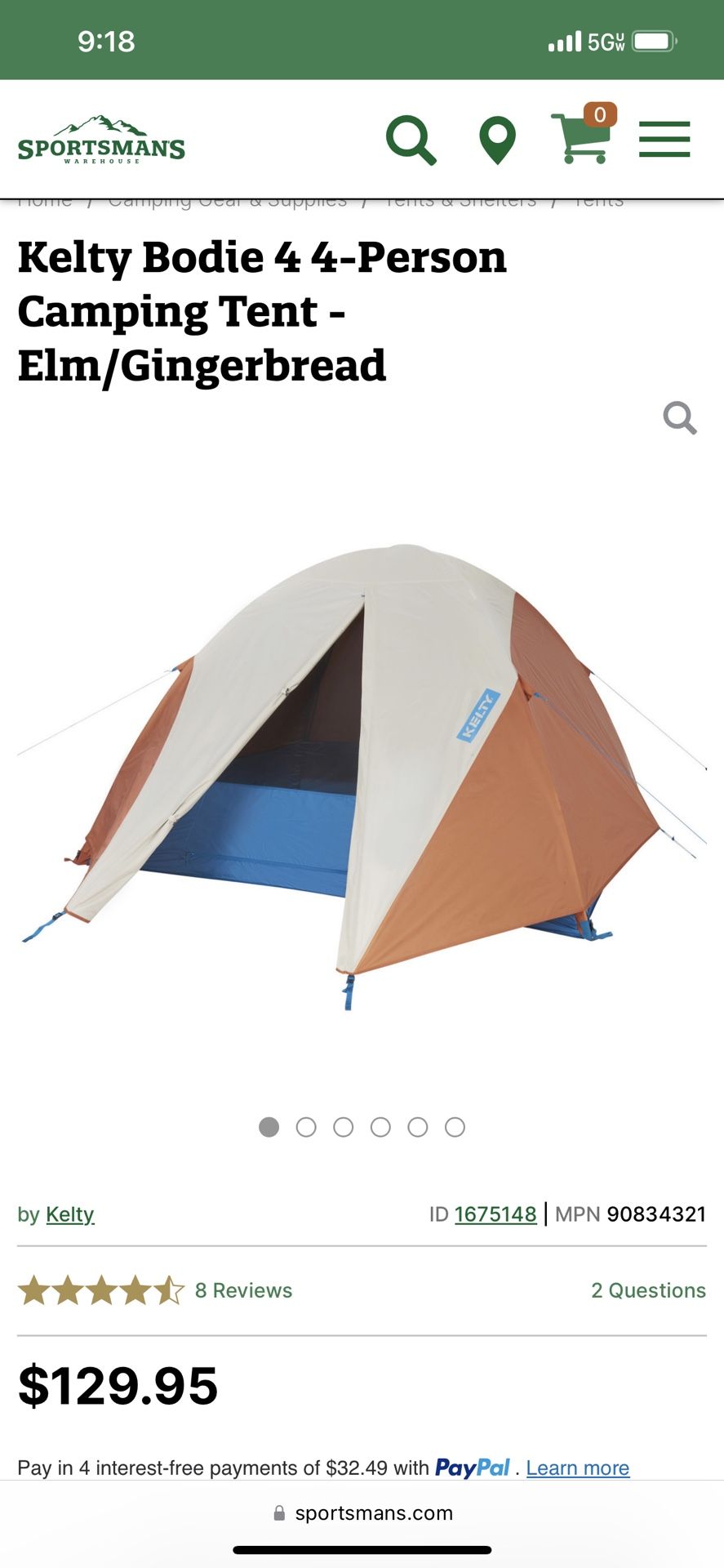 Kelty Bodie 4 4-Person Camping Tent