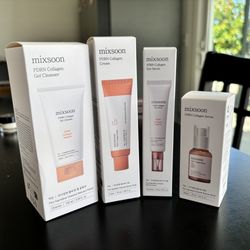 mixsoon PDRN Collagen Skincare Set Gel Cleanser, Cream, Eye Serum, Serum