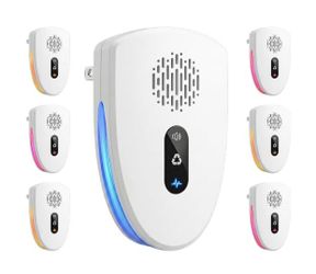 6 Packs Ultrasonic Pest Control Repeller,Upgraded Spider Repellent Indoor for Mosquito, Mice, Spider, Ant,Ultrasonic Plug in Mouse Repeller for Rodent
