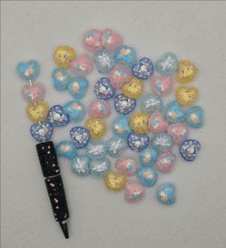 Heart Shape Sanrio Inspired Acrylic Beads