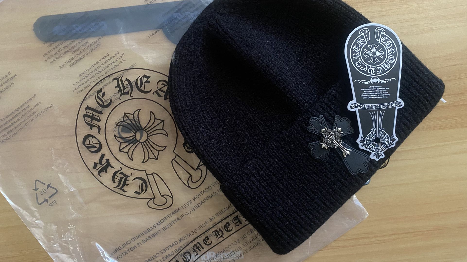 Chrome Hearts Black Cross Beanie