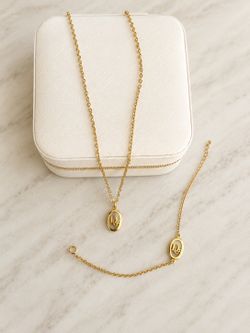Authentic Dior Gold Tone Necklace & Bracelet Set