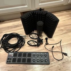 Home Recording Bundle - AKG P120 Mic, Akai LPD8, Isolation Shield