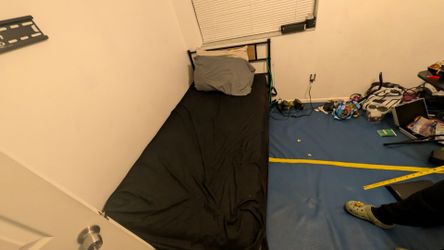 Twin bed frame and mattress