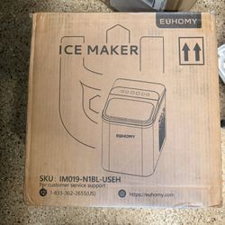 Euhomy countertop ice maker. Key specifications include