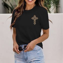 Geometric Christian Cross Shirt Love God Faith Jesus Easter Gift Easter Love Y2K