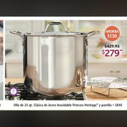 Olla De 25 Qt Y Parrilla Princes House 