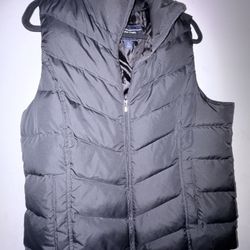 Lands' End black Down Puffer Vest 