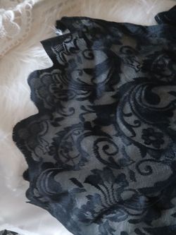 Black Lace Window Scarf