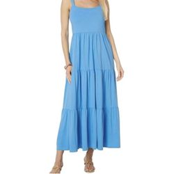 Lilly Pulitzer blue Miri tiered midi dress in size large.