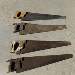 Lot Of 4 Vintage Hand Saws