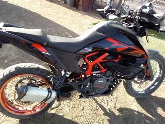 KTM Duke Motorcycle Black and Orange
