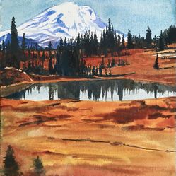 Rainier Original Watercolor By Local Artist 