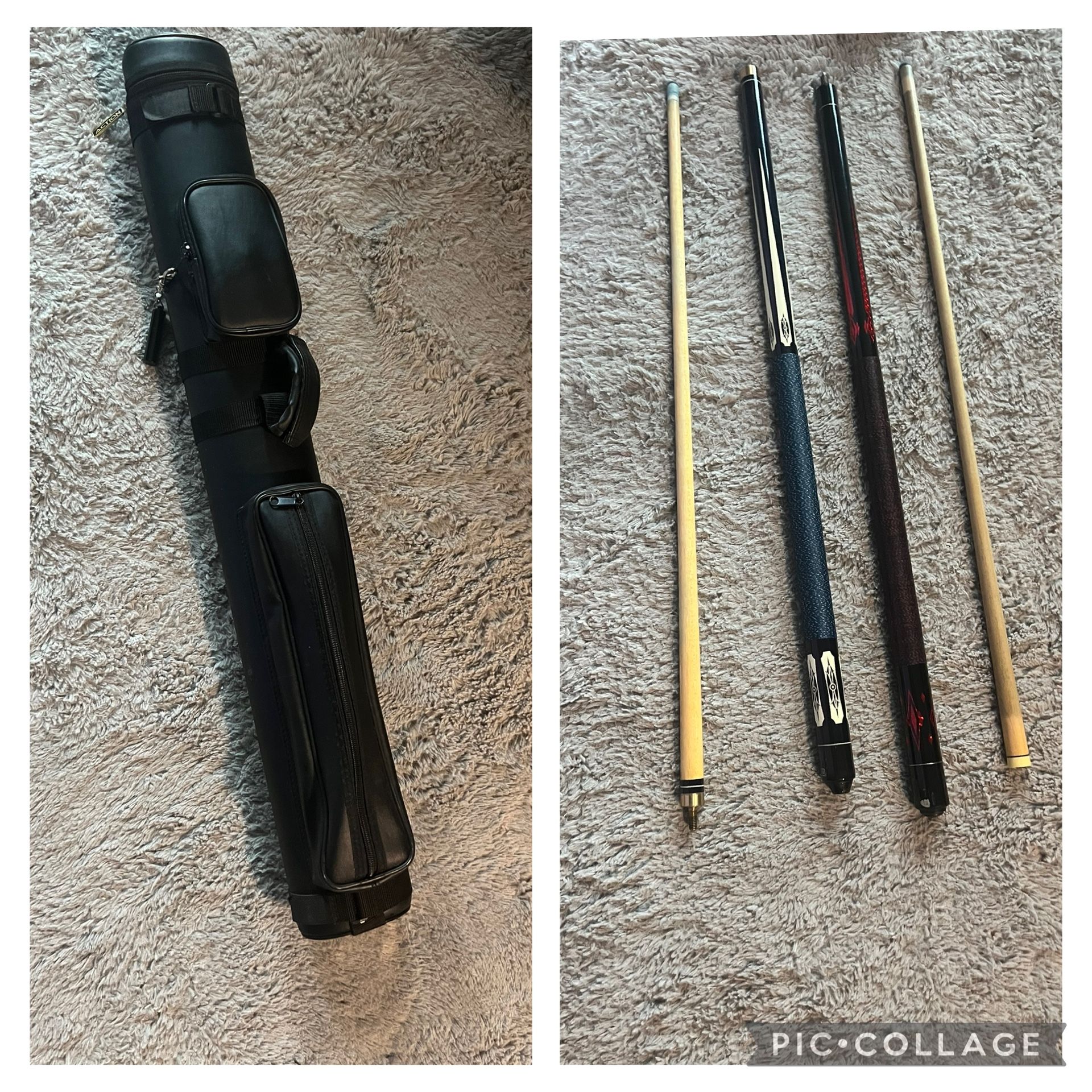 Two Pool Sticks And A Case! Make Me An Offer